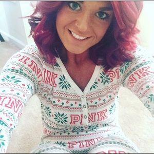 Victoria Secrets Pink Christmas Onsie